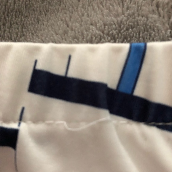 TENNIS SKIRT BY LILLYS (S) WHITE & BLUE ABSTRACT - Picture 5 of 7